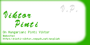 viktor pinti business card